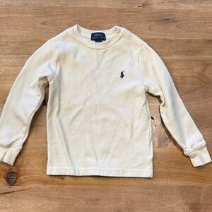Polo by Ralph Lauren Off White/ cream Ribbed Shirt 3T